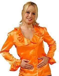 Location déguisement chemise disco femme orange