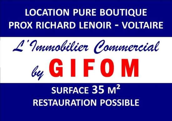 Gifom - location pure, boutique axe voltaire-richard lenoir 7501