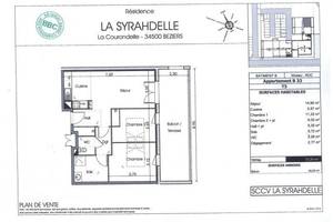 Location le courondelle - t3 - 57 m² - Béziers