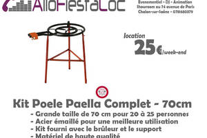 Location animation culinaire kit poele paella